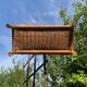 Vintage wicker and bamboo magazine rack