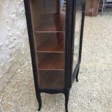 Louis XV style black patinated cherry wood display case