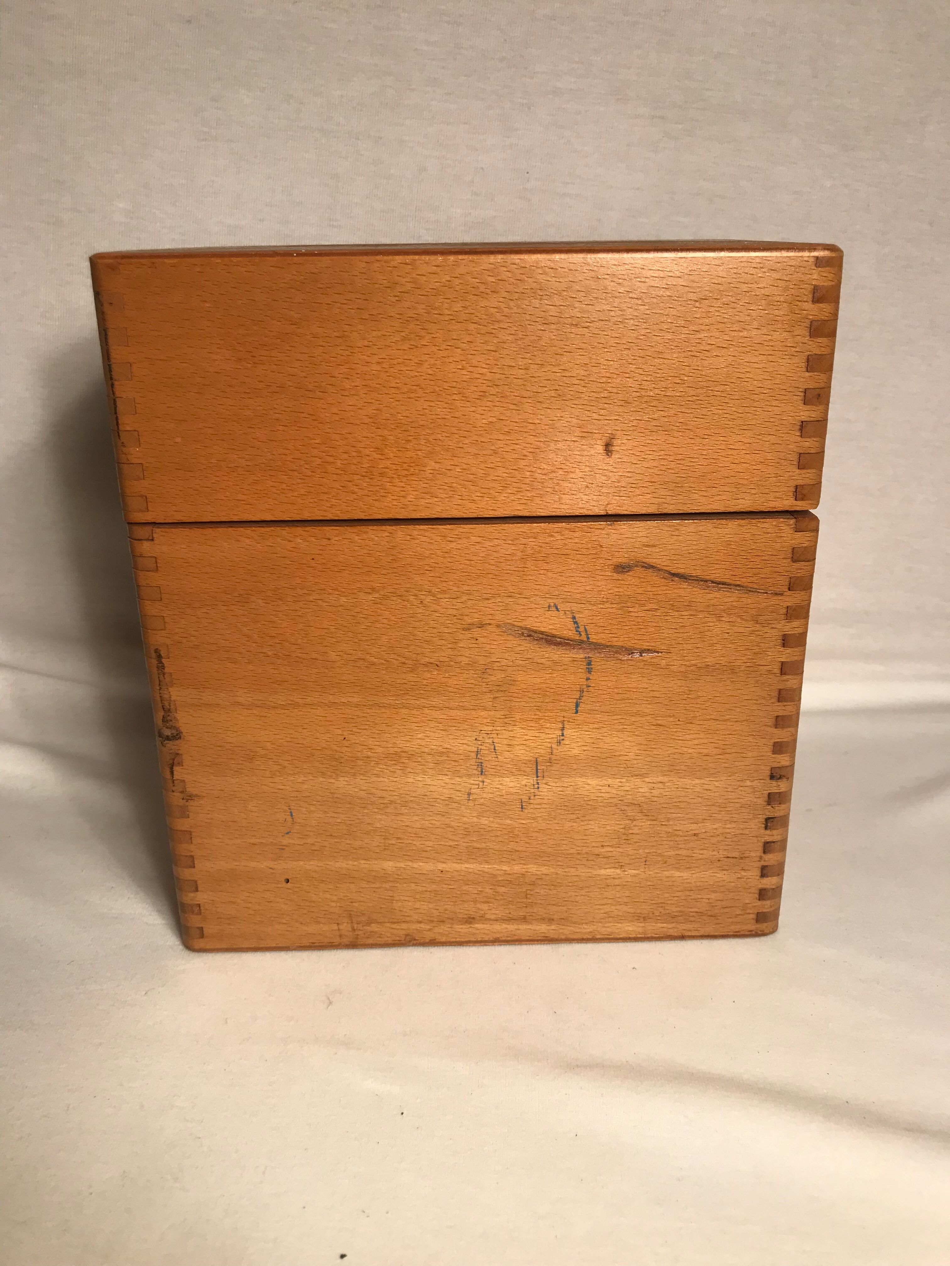 Wooden old organizer of vintage sheets