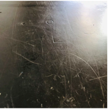 Red vintage steel desk or table