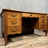 Louis XV period center desk in solid cherry wood circa 1750 Opening in