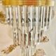 Venini wall lamp in glass with gold and chrome structure, Italy 1980