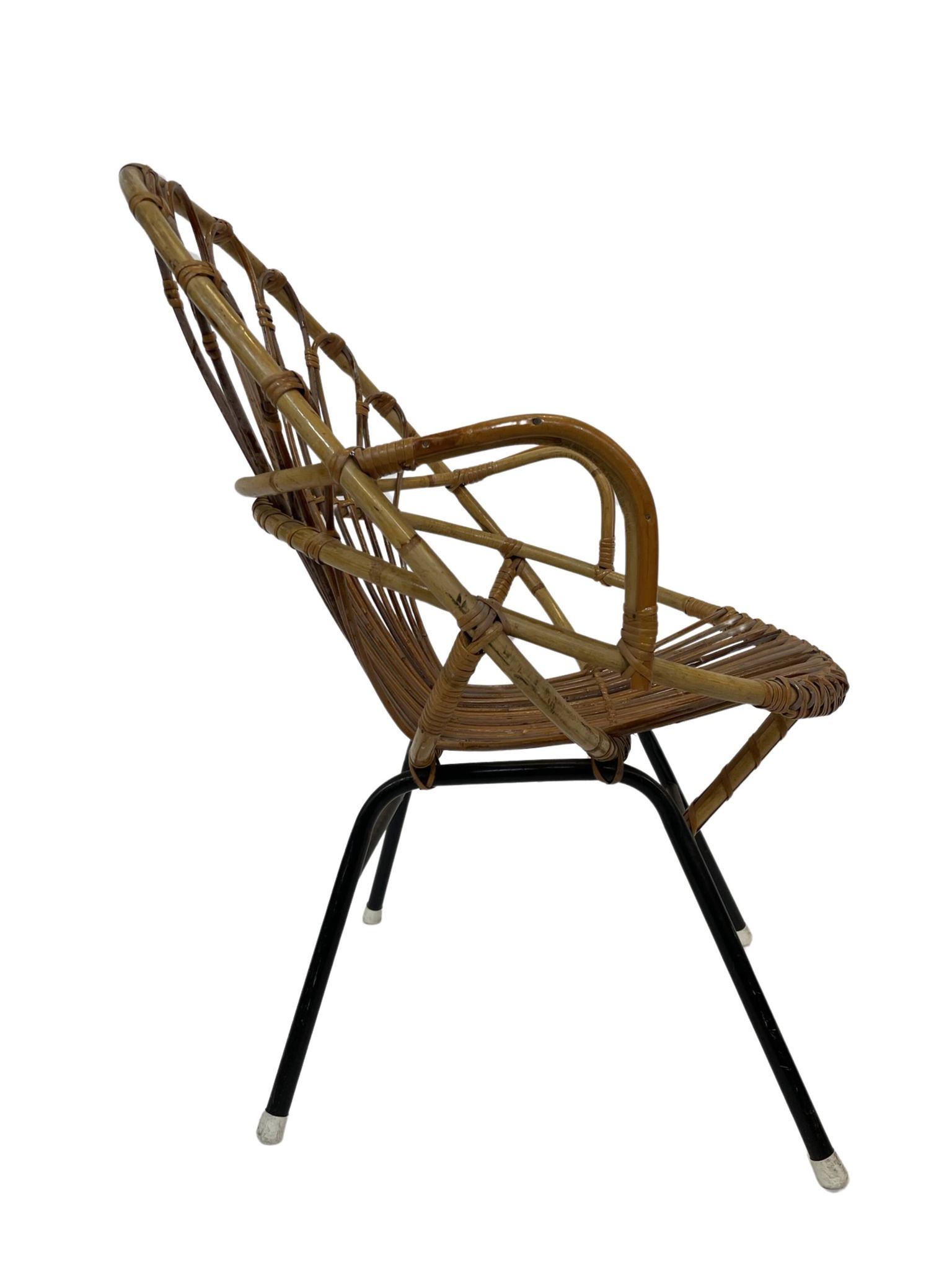 Rattan chair by Dirk van Sliedregt Rohe Noordwolde 1960 in the Netherlands