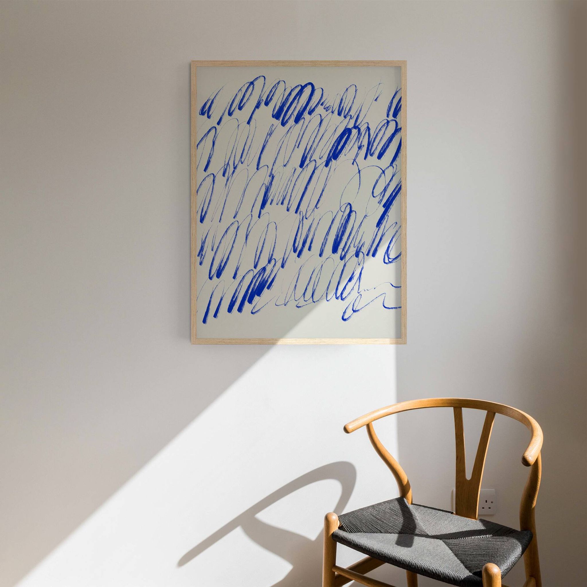 Impression giclée d'une peinture abstraite bleue