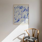 Impression giclée d'une peinture abstraite bleue