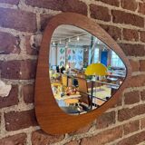 Vintage mirror with teak wood frame, Denmark, 1960s
