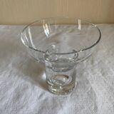 Bougeoir en cristal, pied décoré d’une goutte