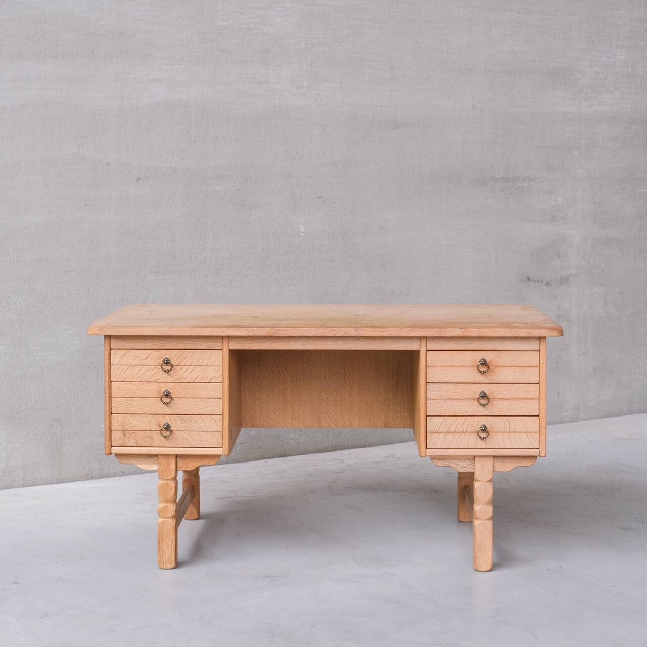 Danish Mid-Century Oak Desk attr. to Henning Kjaernulf