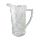 Carafe , 1.2 l moulded pressed glass pitcher