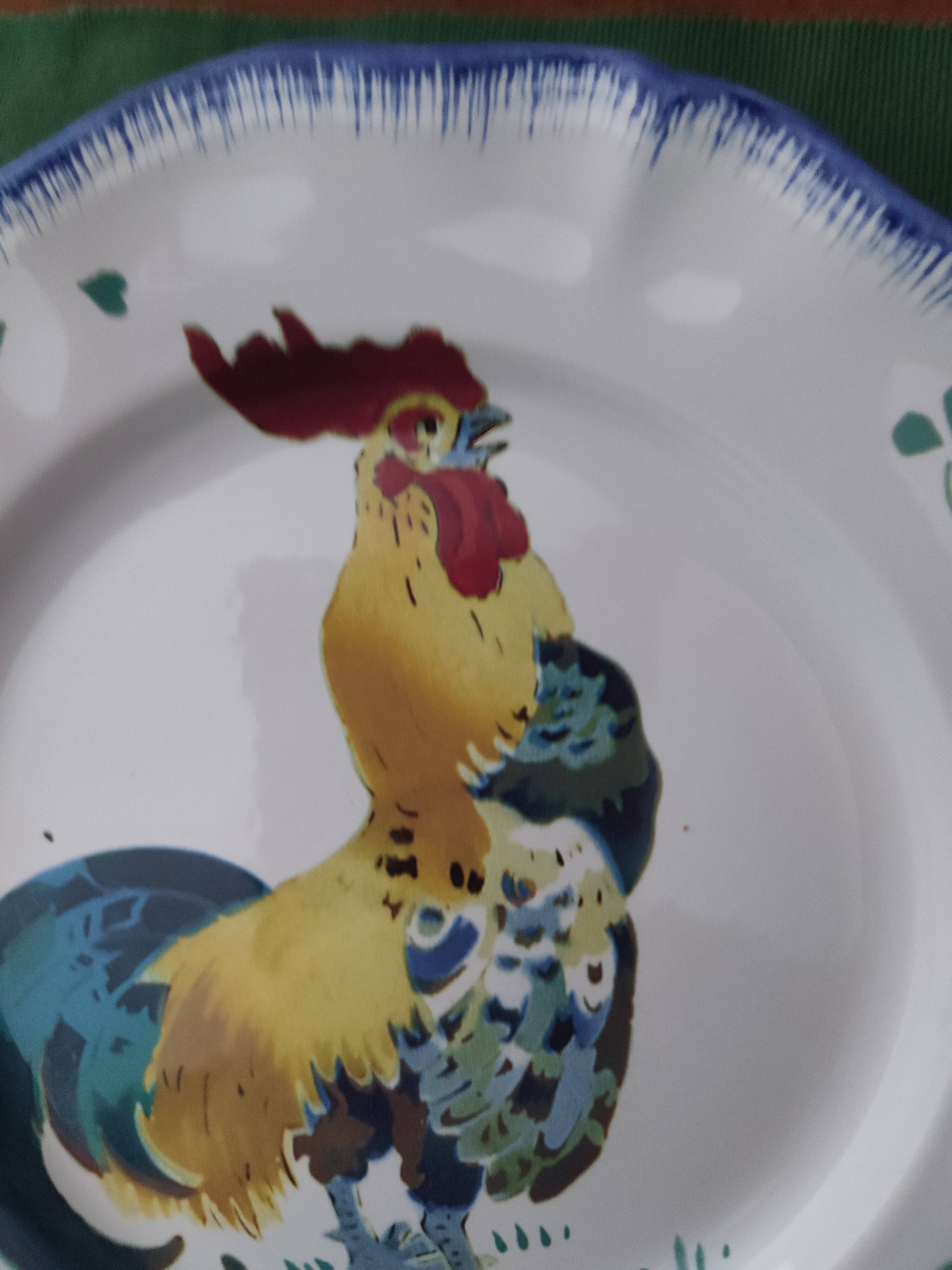 Plate the roosters Lunéville