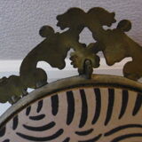 Psyche table mirror on brass stand