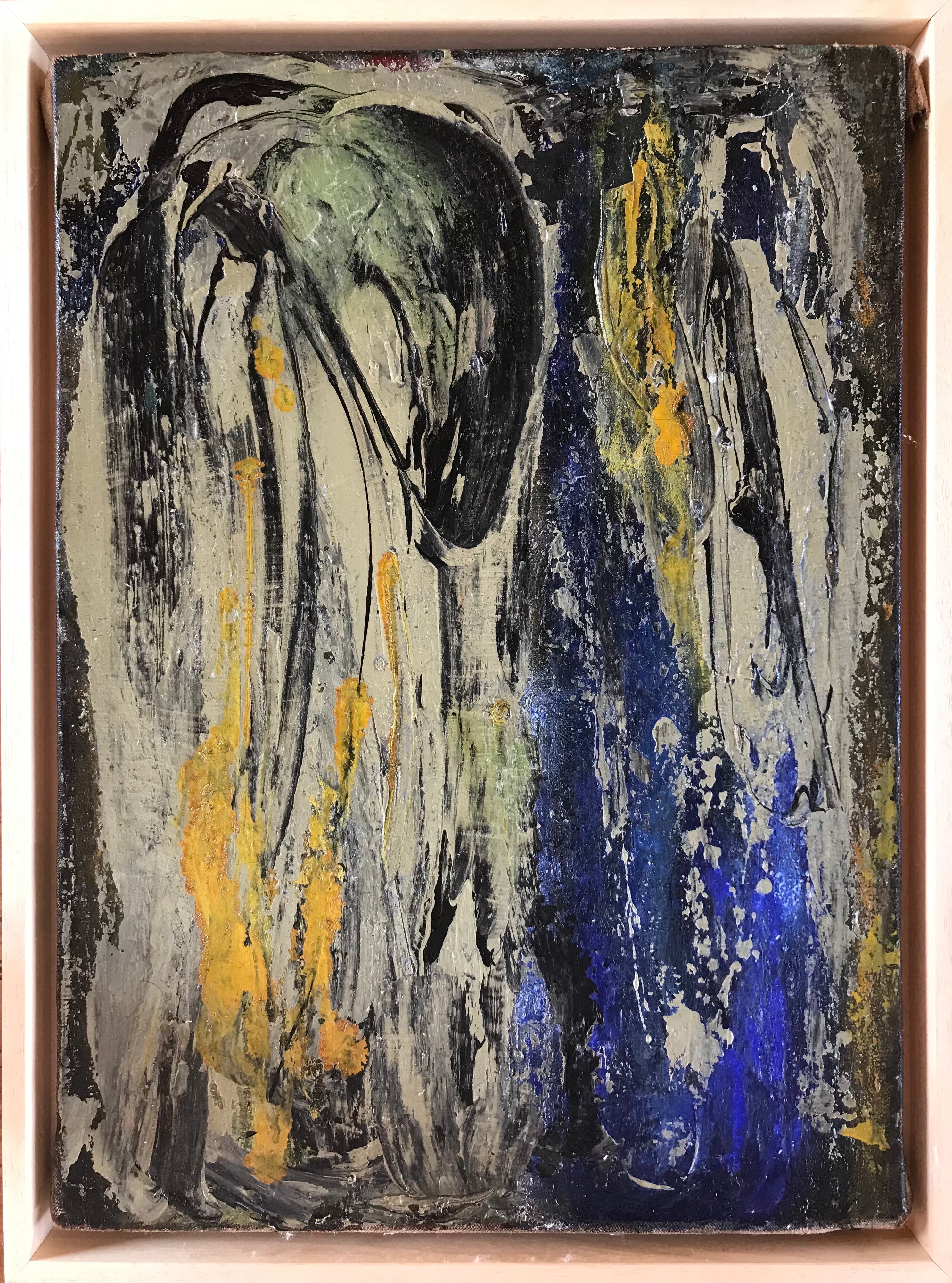Composition, 1960s. oil on canvas by jean olin 1891-1972.