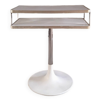 Designer tulip foot pedestal table from the 70s