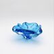 Flavio Poli Murano Crystal Sommerso Blue Turquoise Cup 17cm