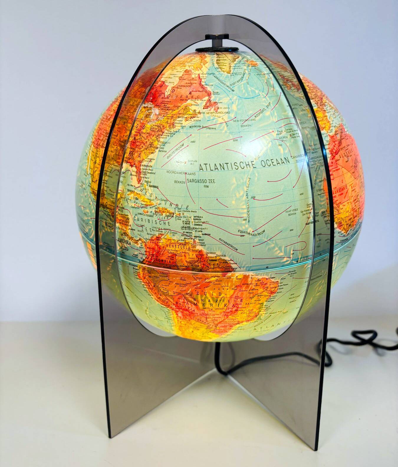 Vintage Illuminated Globe • Scan Globe AS • Plexiglas • 1983