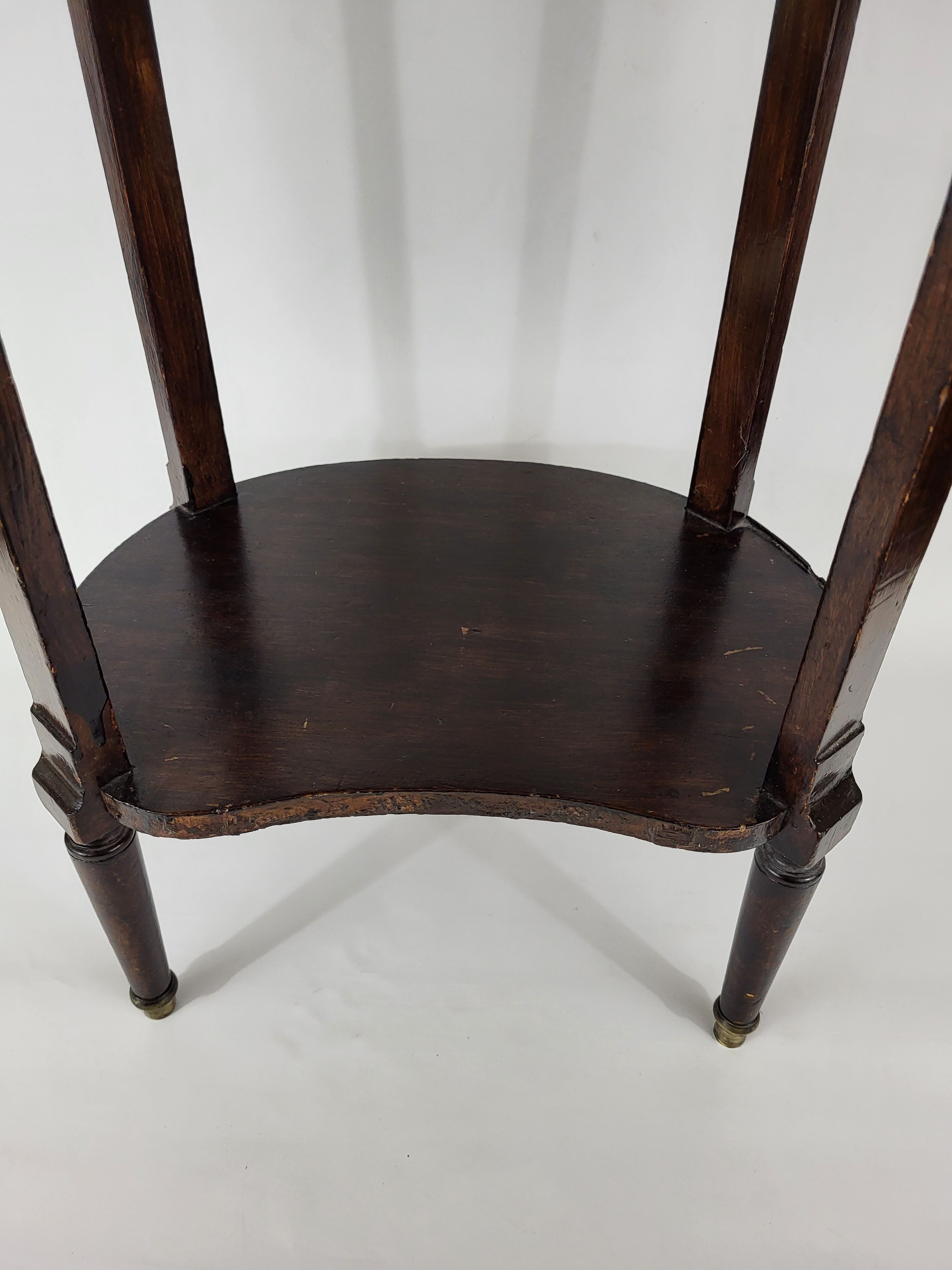 Side table bean in wood & marble