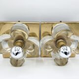 Pair of vintage wall lamps by Sische Lighting, 70's