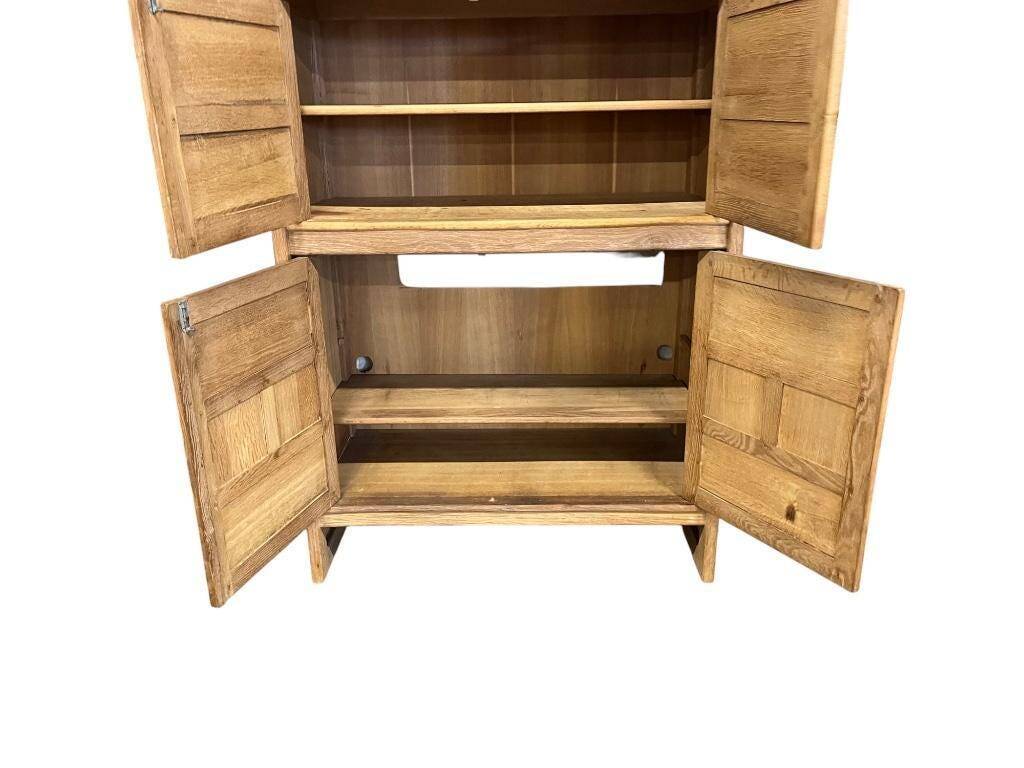Vintage solid oak 'Depuydt' wardrobe