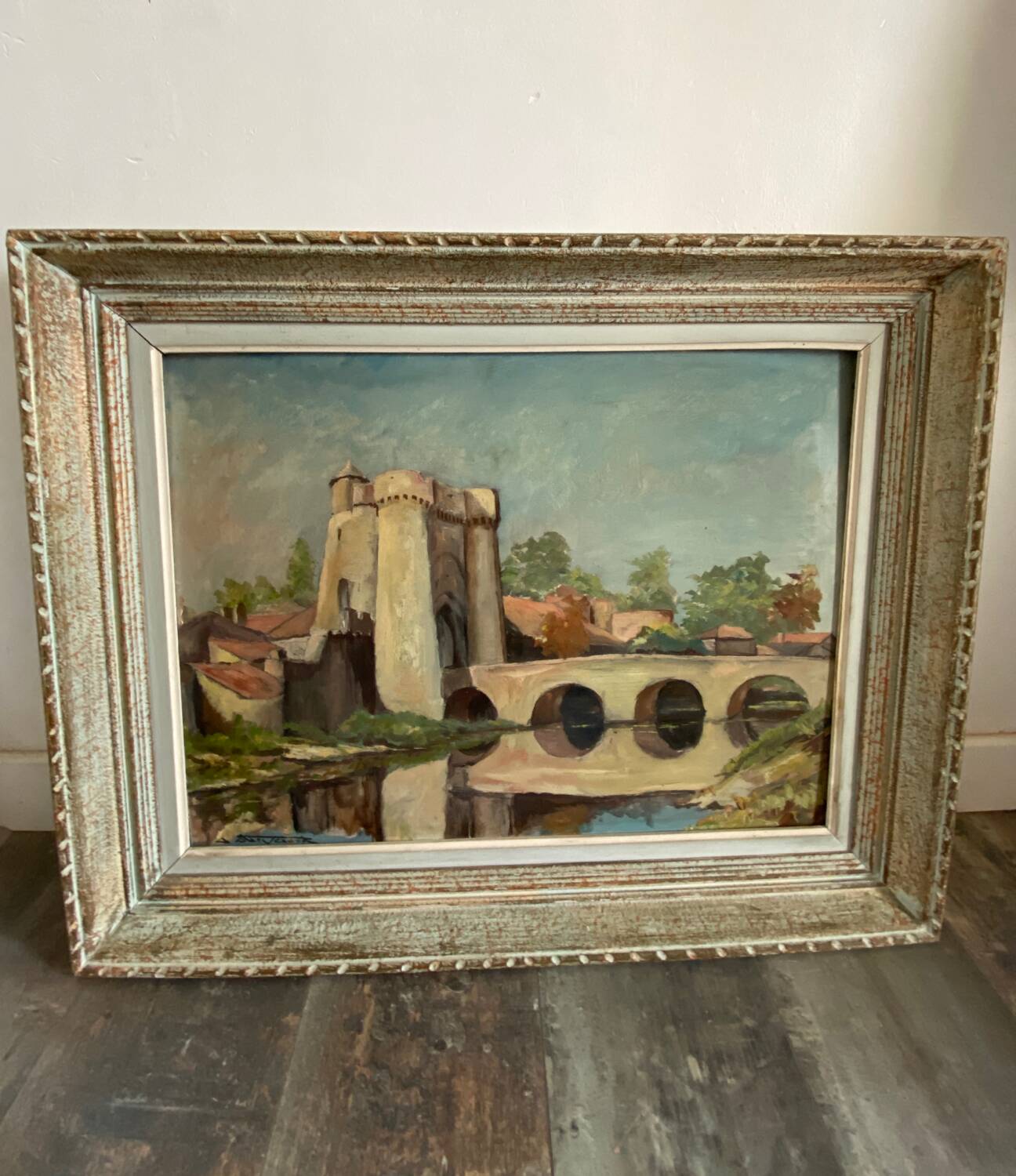 Walled city painting