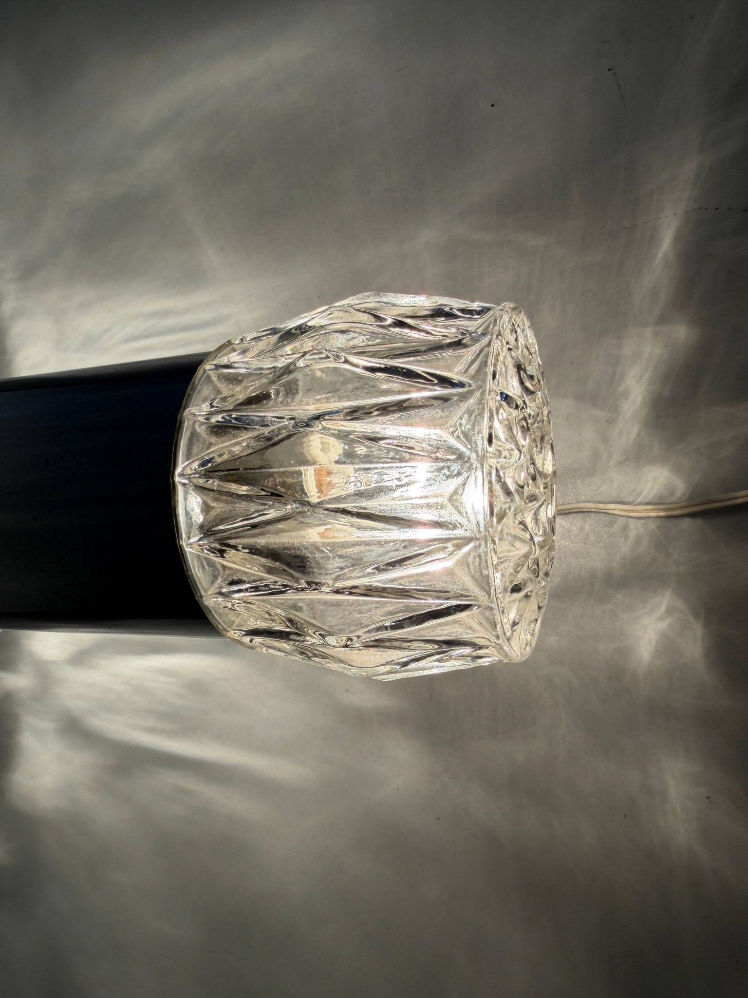 Mid-century double-headed glass and metal wall sconce, 1960, Italy