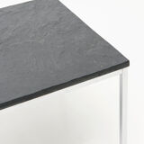 Square Modernist Low Table in Slate - 1950's
