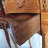 Pair of bedside tables "bean" style louis XV marked
