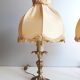 Paire de lampes de chevet/ à poser - bronze doré