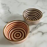 Set of 2 striped bowls