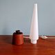 Scandinavian table lamp in teak and satin opaline, Hans-Agne Jakobsson, 1960