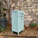 Vintage gray green bathroom chest of drawers