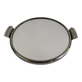 Czechoslovak Art Deco Chrome and Mirrored Serving Tray, circa 1930s