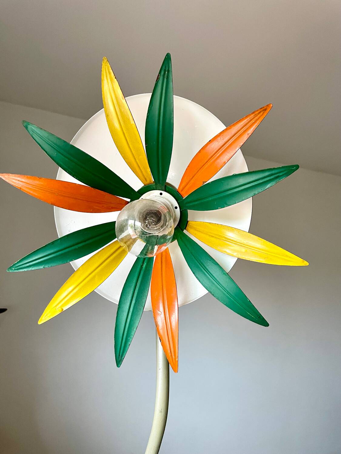 Italian flower head floor lamp circa 1970