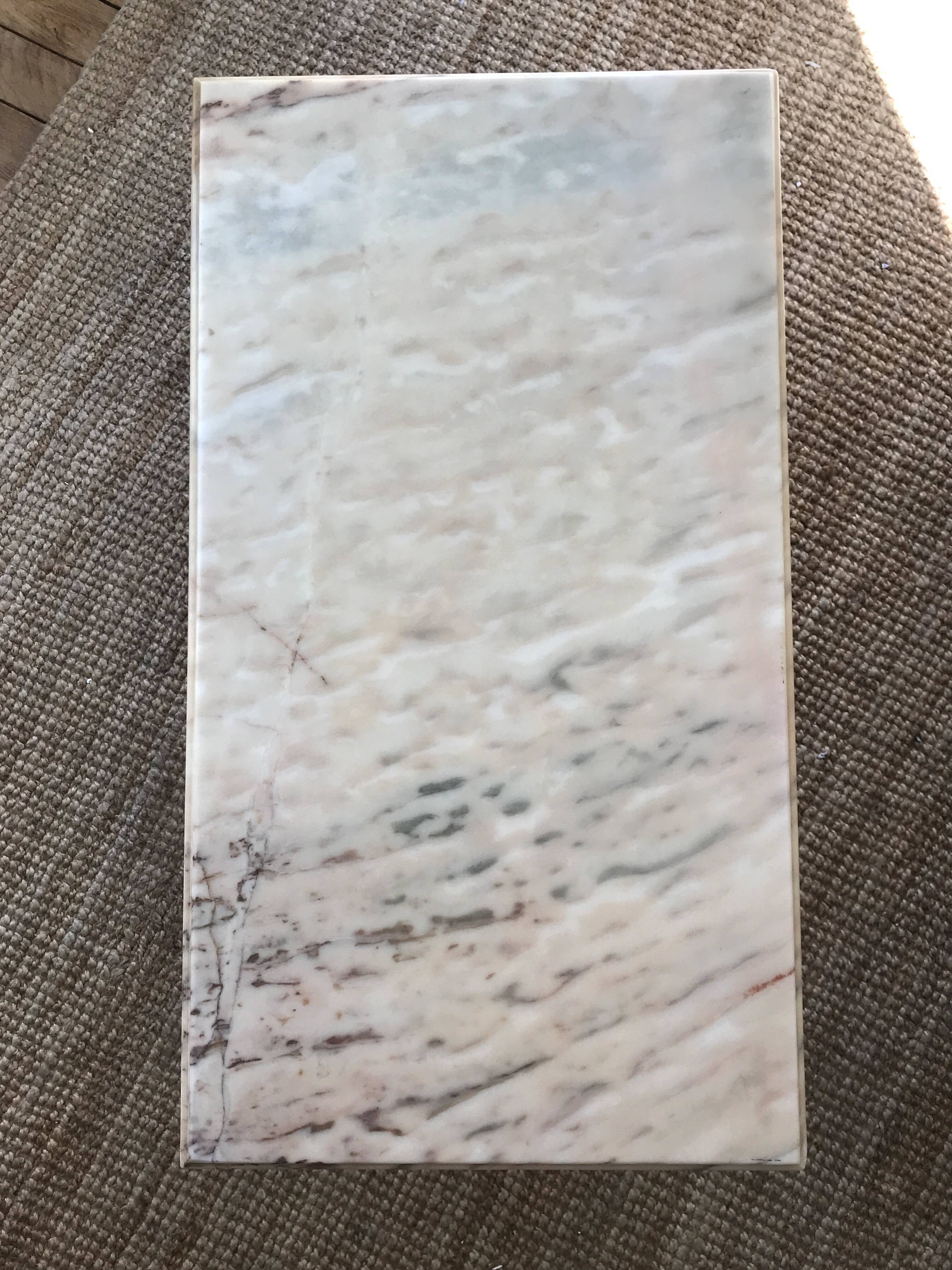 Brass and marble coffee table