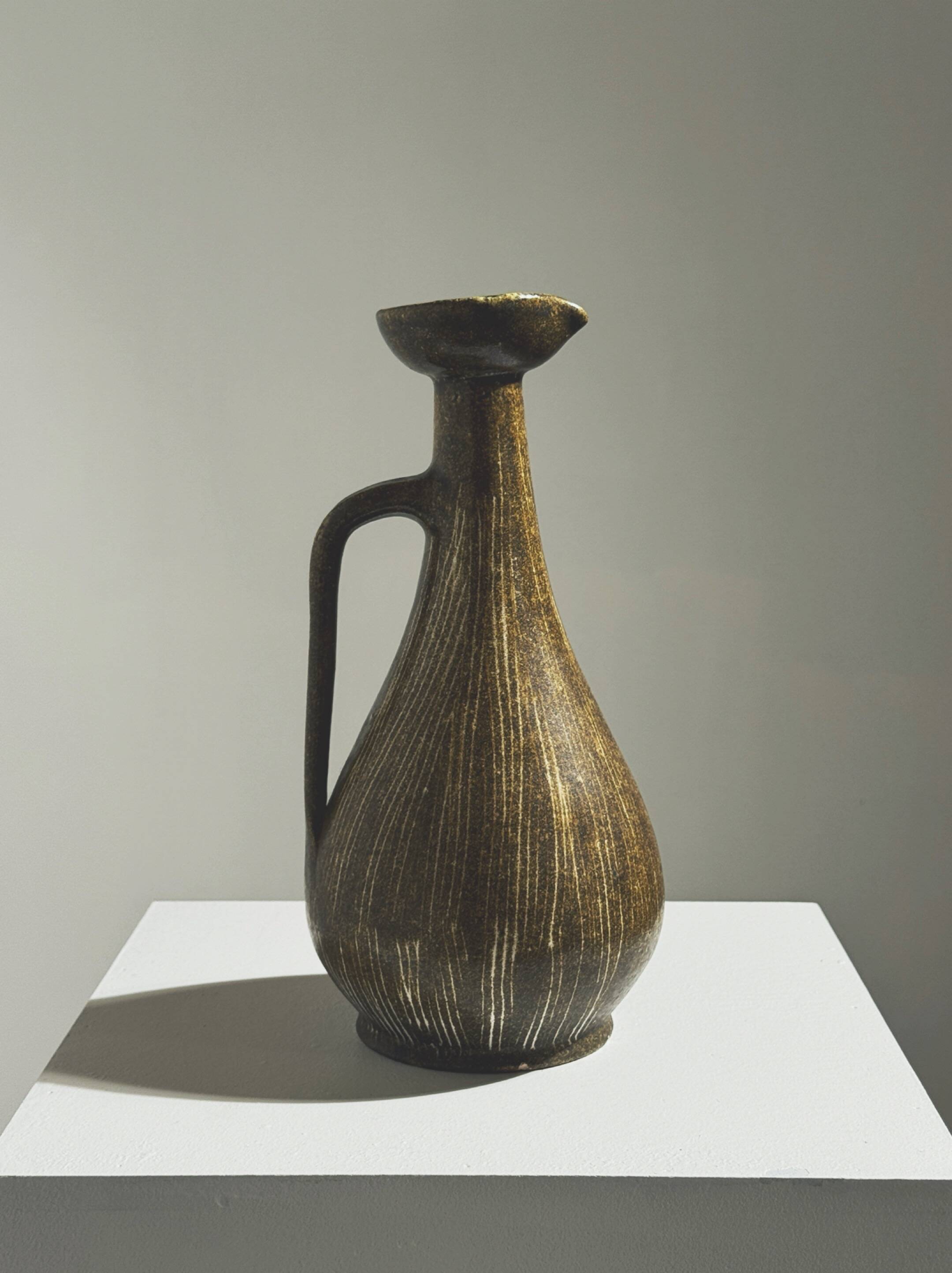 Ceramic jug by the Accolay potters