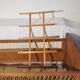 Children's bed made of wood and yellow scoubidou, 1950s.