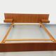 Lit double vintage scandinave en teck des années 60 avec chevets intégrés