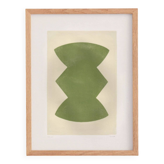 Painting on paper - June - sage green - signed eawy