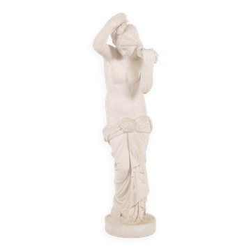 Sculpture – Female figure – Partially undressed – Biscuit porcelain – 1920s – Rare size