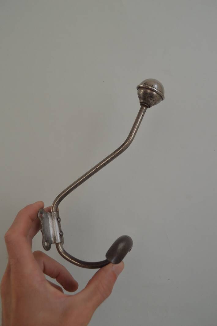 3 vintage metal hooks