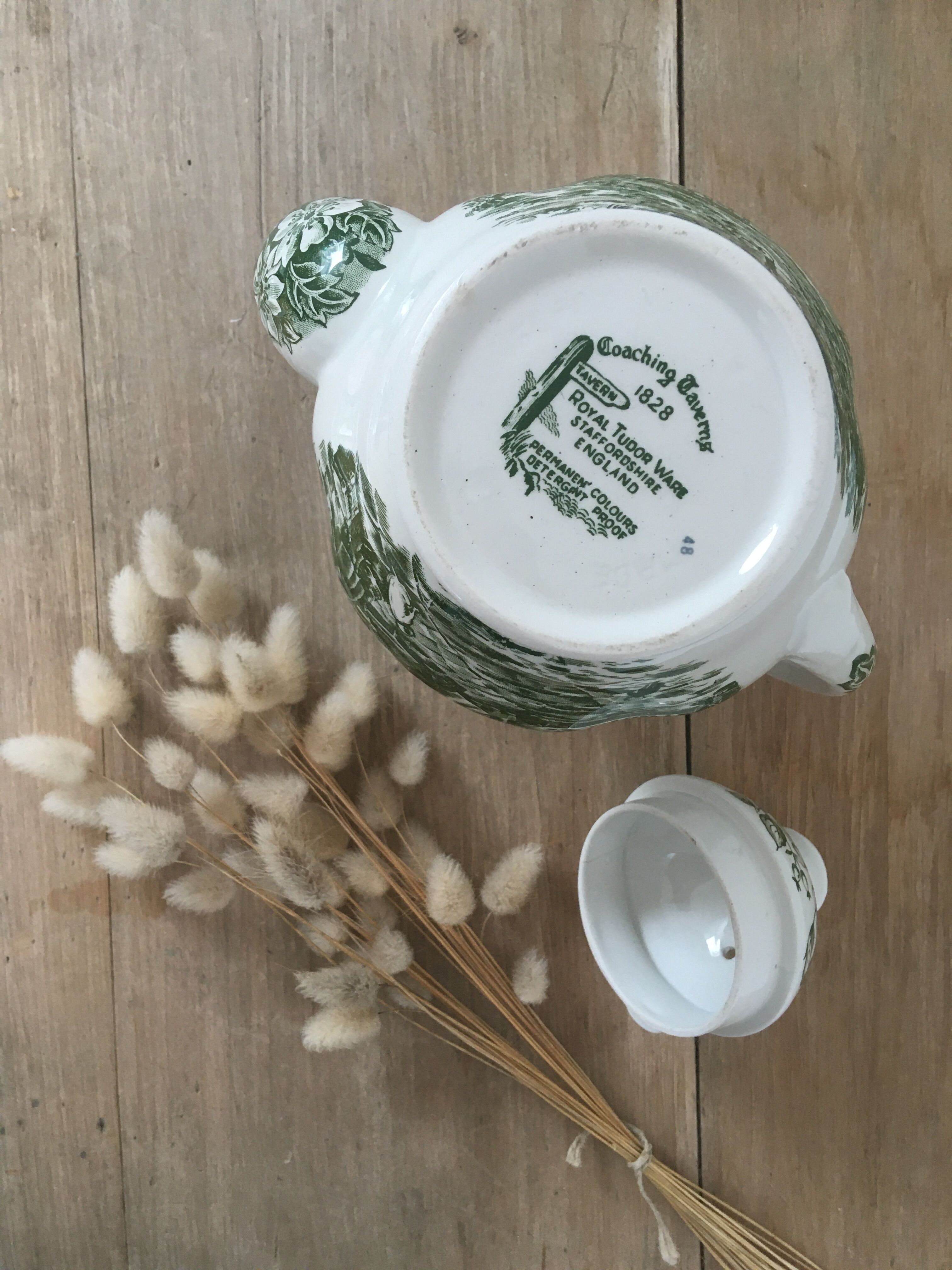 Green English Teapot