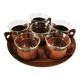 Teak coffee and tea set Schott & Gen Mainz Germany, 1970s.