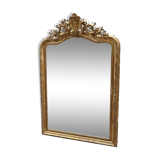 Miroir de style Louis XV en bois et stuc doré XX siècle