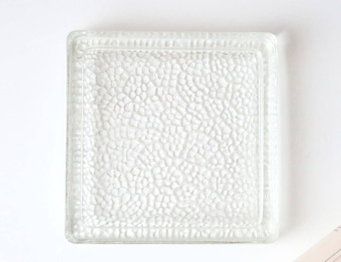 Empty pocket or square Nevada glass ashtray