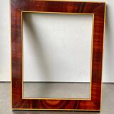 Antique Wooden  Frame intarsia borders 26.5 cm x 22.5  cm