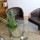 Pair of vintage Scandinavian armchairs brown leather opus 1982 suede