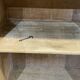 English buffet XIXth in pitch pine
