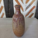 Vase bottle soliflore enamelled earth