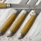 12 vintage Pradel stainless steel bakelite knives