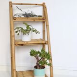Bamboo shelf, staircase, vintage, plant door, rattan