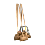 Old wooden croquet game